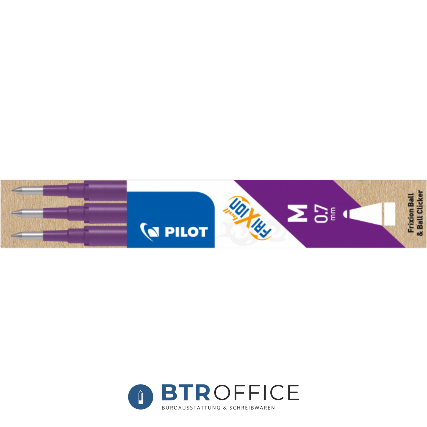 pilot FriXion Ersatzmine 0,7, 3er-Set