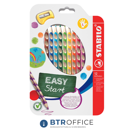 Dreikant-Buntstift STABILO EASYcolors 12er Kartonetui - Linkshänder:innen
