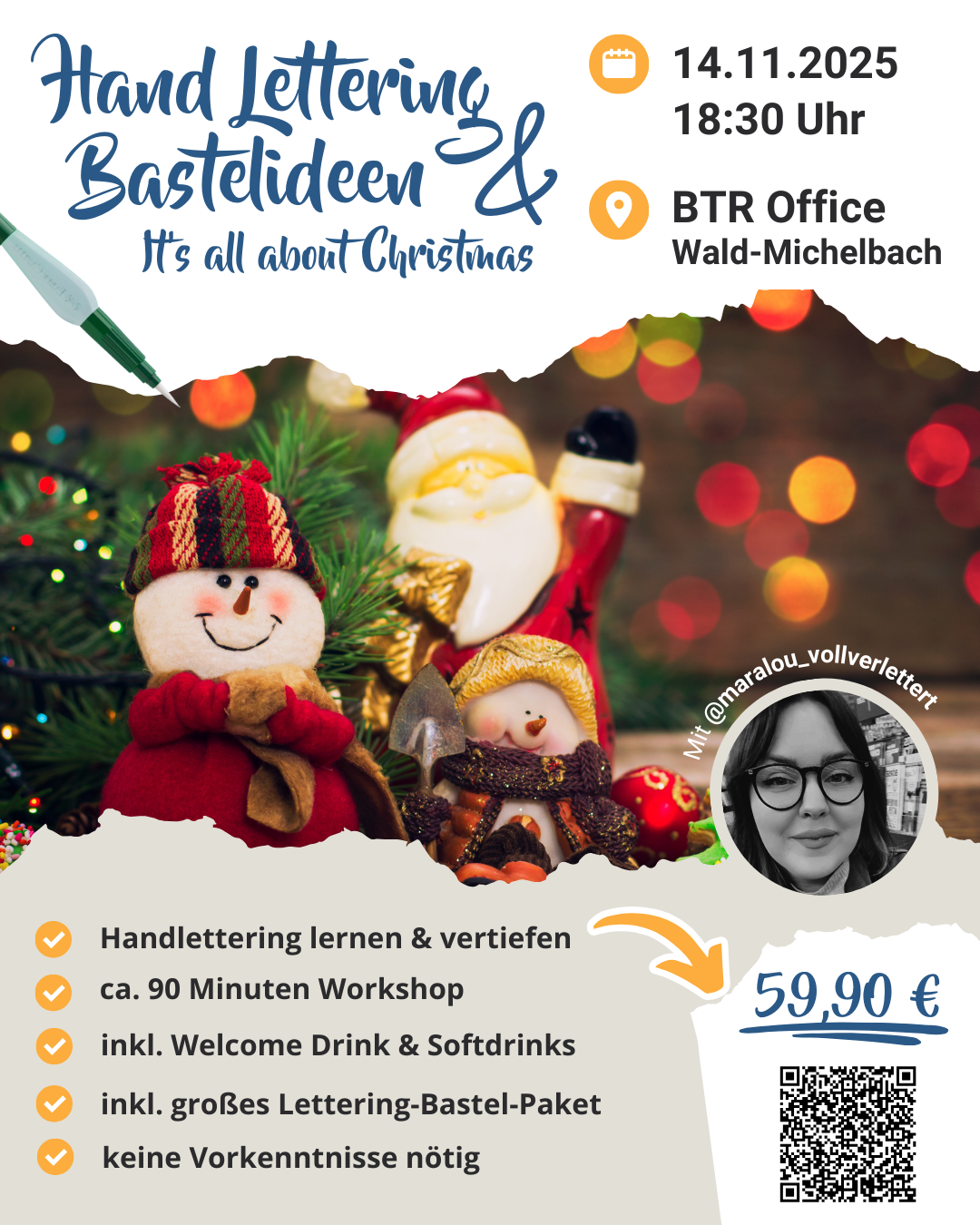 Weihnachtslettering bei BTR Office