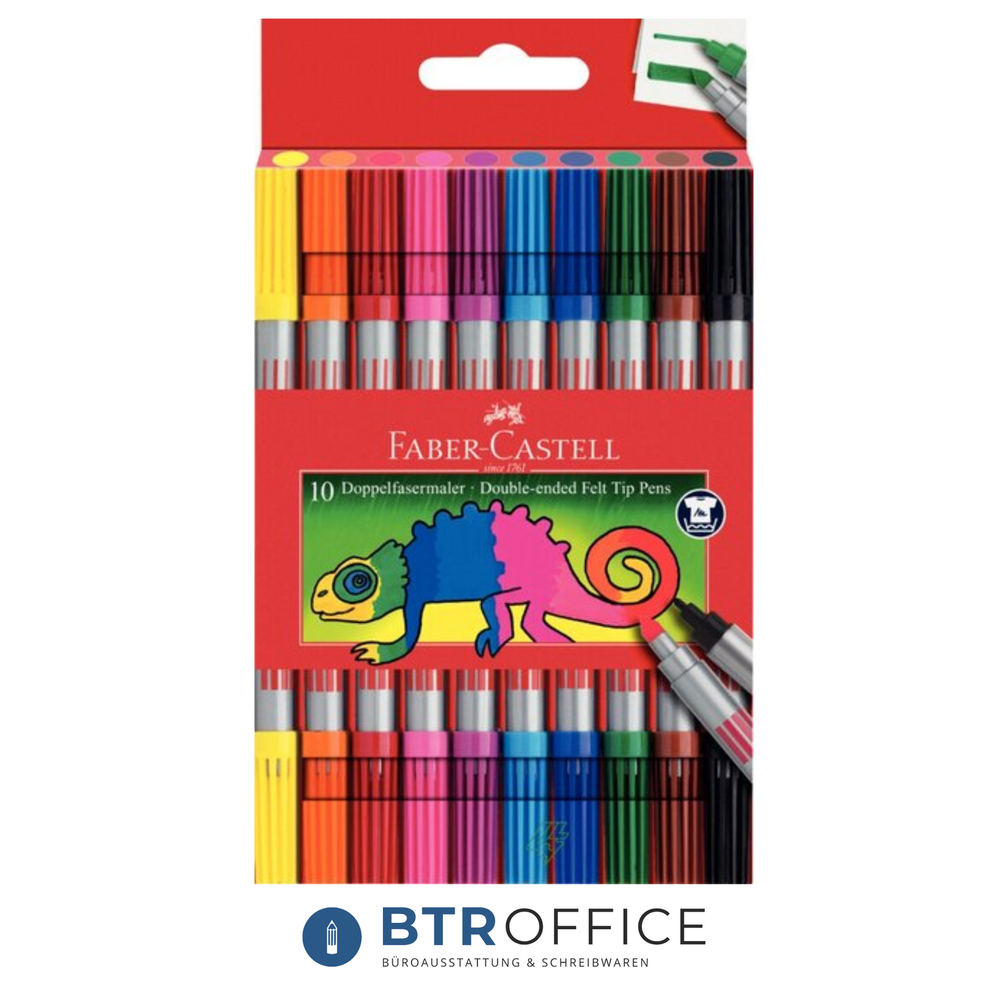 Faber-Castell 10er-Etui, Doppelfasermaler