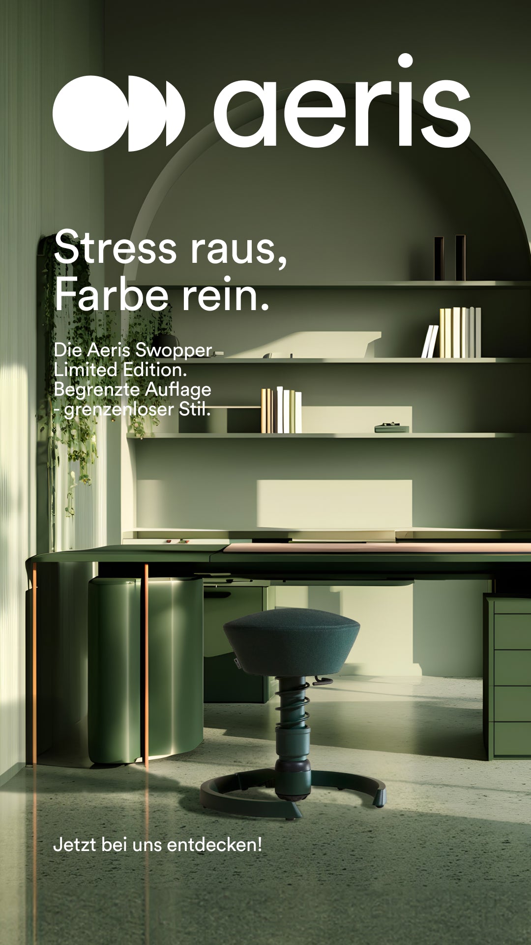 aeris Swopper, mit Gleiter, Monocolour - tannengrün